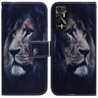 For Tecno Pova 2 Coloured Drawing Leather Phone Case(Lion) - 1