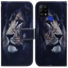 For Tecno Pova LD7 Coloured Drawing Leather Phone Case(Lion) - 1