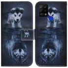 For Tecno Pova LD7 Coloured Drawing Leather Phone Case(Wolf and Dog) - 1
