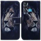 For Tecno Pova Neo LE6 Coloured Drawing Leather Phone Case(Lion) - 1