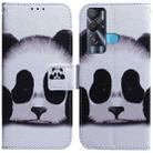 For Tecno Pova Neo LE6 Coloured Drawing Leather Phone Case(Panda) - 1