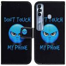 For Tecno Spark 7 Pro Coloured Drawing Leather Phone Case(Anger) - 1