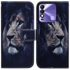 For Tecno Spark 8 / 8T Coloured Drawing Leather Phone Case(Lion) - 1