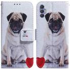 For Tecno Spark 8P Coloured Drawing Leather Phone Case(Pug) - 1