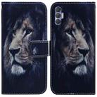 For Tecno Spark 8P Coloured Drawing Leather Phone Case(Lion) - 1