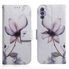 For Tecno Spark 8P Coloured Drawing Leather Phone Case(Magnolia Flower) - 1