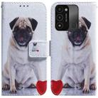 For Tecno Spark Go 2022 / Spark 8C Coloured Drawing Leather Phone Case(Pug) - 1