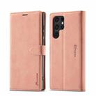 For Samsung Galaxy S22 Ultra 5G Forwenw F1 Series Matte Strong Magnetism Leather Phone Case(Rose Gold) - 1