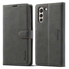 For Samsung Galaxy S22 5G Forwenw F1 Series Matte Strong Magnetism Leather Phone Case(Black) - 1