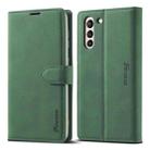 For Samsung Galaxy S22+ 5G Forwenw F1 Series Matte Strong Magnetism Leather Phone Case(Green) - 1