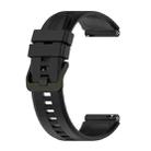 For Honor Watch GS 3 22mm Protruding Head Striped Silicone Watch Band(Black) - 1