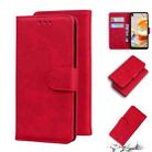 For LG K61 Skin Feel Pure Color Flip Leather Phone Case(Red) - 1