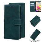 For LG K42 Skin Feel Pure Color Flip Leather Phone Case(Green) - 1