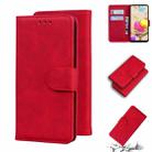 For LG K42 Skin Feel Pure Color Flip Leather Phone Case(Red) - 1