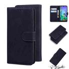 For LG K50 / Q60 Skin Feel Pure Color Flip Leather Phone Case(Black) - 1