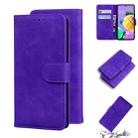 For LG K52 / K62 / Q52 Skin Feel Pure Color Flip Leather Phone Case(Purple) - 1