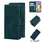 For LG K52 / K62 / Q52 Skin Feel Pure Color Flip Leather Phone Case(Green) - 1