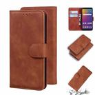 For LG Stylo 5 Skin Feel Pure Color Flip Leather Phone Case(Brown) - 1