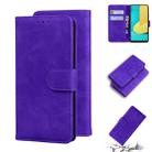 For LG Stylo 7 5G Skin Feel Pure Color Flip Leather Phone Case(Purple) - 1