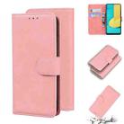 For LG Stylo 7 5G Skin Feel Pure Color Flip Leather Phone Case(Pink) - 1