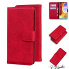 For LG Velvet / G9 Skin Feel Pure Color Flip Leather Phone Case(Red) - 1