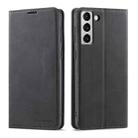 For Samsung Galaxy S22 5G Forwenw Dream Series Oil Edge Strong Magnetism Leather Phone Case(Black) - 1