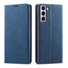 For Samsung Galaxy S22+ 5G Forwenw Dream Series Oil Edge Strong Magnetism Leather Phone Case(Blue) - 1