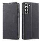For Samsung Galaxy S21 FE 5G Forwenw Dream Series Oil Edge Strong Magnetism Leather Phone Case(Black) - 1
