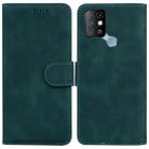 For Infinix Hot 10 X682 Skin Feel Pure Color Flip Leather Phone Case(Green) - 1