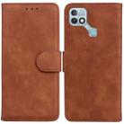 For Infinix Hot 10i / Smart 5 Pro X659B / PR652B / S658E Skin Feel Pure Color Flip Leather Phone Case(Brown) - 1