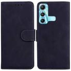 For Infinix Hot 11 X662 Skin Feel Pure Color Flip Leather Phone Case(Black) - 1