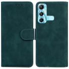 For Infinix Hot 11 X662 Skin Feel Pure Color Flip Leather Phone Case(Green) - 1