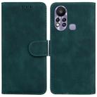 For Infinix Hot 11s X6812 Skin Feel Pure Color Flip Leather Phone Case(Green) - 1