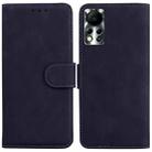 For Infinix Hot 11S NFC X6812B Skin Feel Pure Color Flip Leather Phone Case(Black) - 1