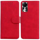 For Infinix Hot 11S NFC X6812B Skin Feel Pure Color Flip Leather Phone Case(Red) - 1