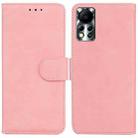 For Infinix Hot 11S NFC X6812B Skin Feel Pure Color Flip Leather Phone Case(Pink) - 1
