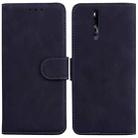 For Infinix Note 10 Pro X695 Skin Feel Pure Color Flip Leather Phone Case(Black) - 1