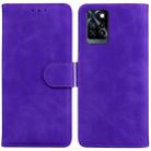 For Infinix Note 10 Pro X695 Skin Feel Pure Color Flip Leather Phone Case(Purple) - 1