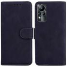 For Infinix Note 11 Skin Feel Pure Color Flip Leather Phone Case(Black) - 1