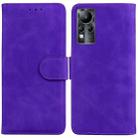 For Infinix Note 11 Skin Feel Pure Color Flip Leather Phone Case(Purple) - 1