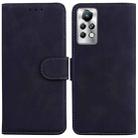 For Infinix Note 11 Pro / Note 11s Skin Feel Pure Color Flip Leather Phone Case(Black) - 1