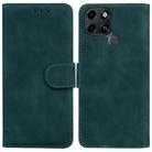 For Infinix Smart 6 Skin Feel Pure Color Flip Leather Phone Case(Green) - 1