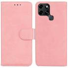 For Infinix Smart 6 Skin Feel Pure Color Flip Leather Phone Case(Pink) - 1