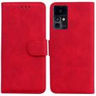 For Infinix Zero X / X Pro Skin Feel Pure Color Flip Leather Phone Case(Red) - 1