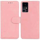 For Infinix Zero X / X Pro Skin Feel Pure Color Flip Leather Phone Case(Pink) - 1