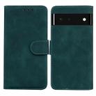 For Google Pixel 6 Skin Feel Pure Color Flip Leather Phone Case(Green) - 1