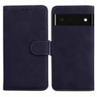 For Google Pixel 6 Skin Feel Pure Color Flip Leather Phone Case(Black) - 1