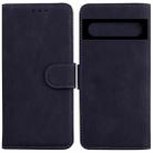 For Google Pixel 7 5G Skin Feel Pure Color Flip Leather Phone Case(Black) - 1