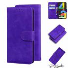 For Google Pixel 4a 4G Skin Feel Pure Color Flip Leather Phone Case(Purple) - 1