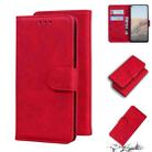 For Google Pixel 5a Skin Feel Pure Color Flip Leather Phone Case(Red) - 1